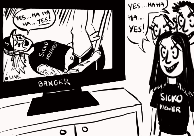 Artist's rendition Blayne on stream