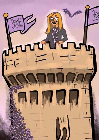 Sicko on a castle